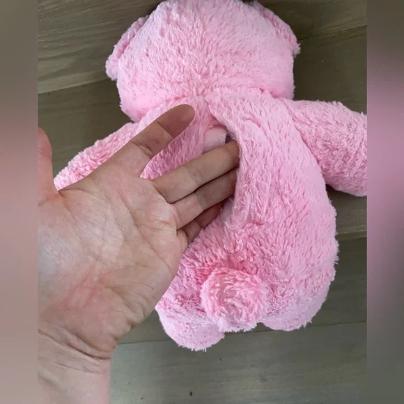 TEDDY MOUNTAIN Pink Bear Lovey Stuffed Plush Gingham Patchwork 16 - Picture 4 of 5